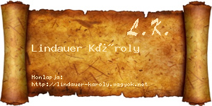 Lindauer Károly névjegykártya